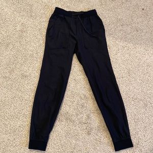 Black lulu lemon joggers, that are super comfortable and easy to move in!